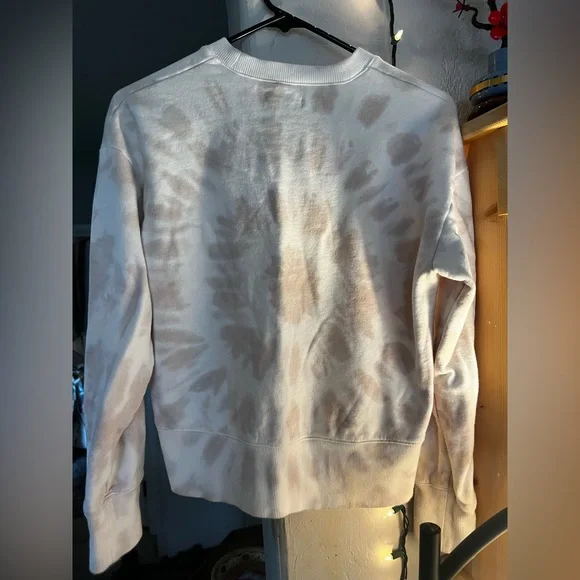 Madewell Spiral Tie-Dye Sweatshirt in Cream and Brown - Picture 5 of 6